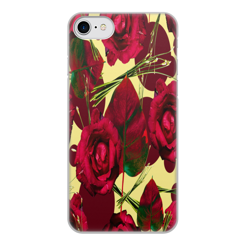 Printio Чехол для iPhone 7, объёмная печать Красные розы