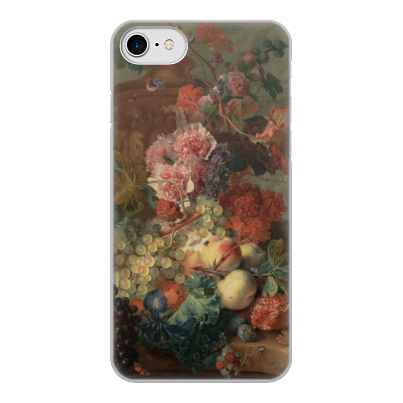 Printio Чехол для iPhone 7, объёмная печать Цветы (ян ван хёйсум) printio чехол для iphone 6 объёмная печать цветочный натюрморт ян ван хёйсум