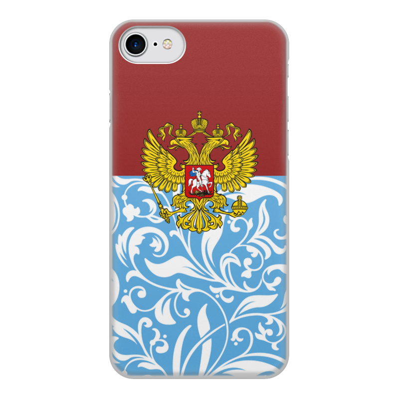 Printio Чехол для iPhone 7, объёмная печать Цветы и герб