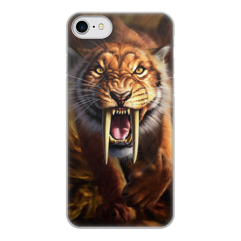 Printio Чехол для iPhone 7, объёмная печать Тигры фэнтези