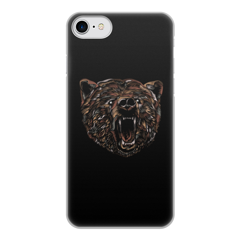 Printio Чехол для iPhone 7, объёмная печать Пёстрый медведь