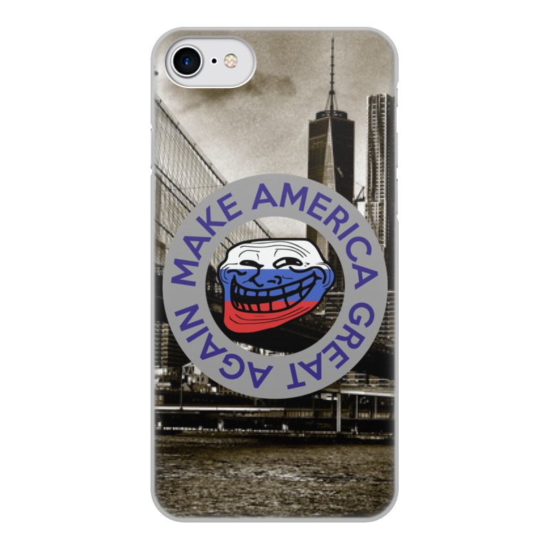 Printio Чехол для iPhone 7, объёмная печать Make america great again