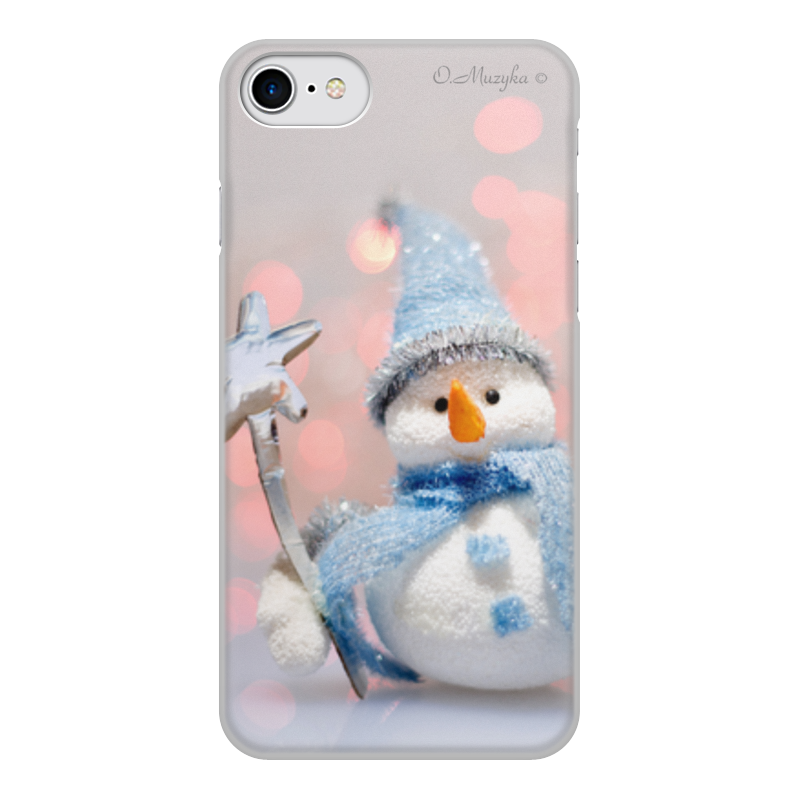 Printio Чехол для iPhone 7, объёмная печать Милый снеговик printio чехол для iphone 6 объёмная печать милый снеговик