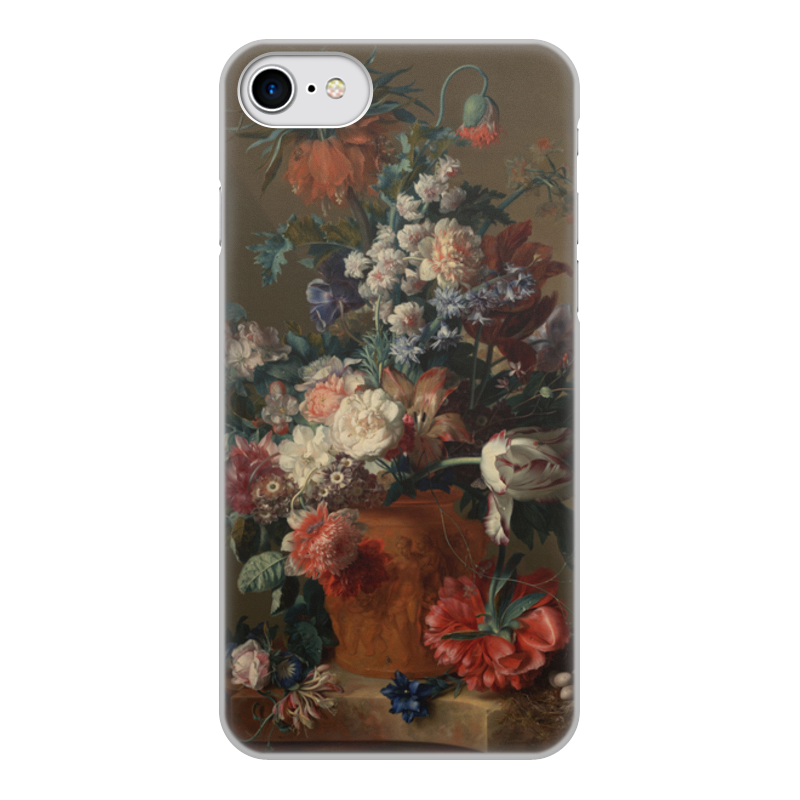 Printio Чехол для iPhone 7, объёмная печать Ваза с цветами (ян ван хёйсум) printio чехол для iphone 6 объёмная печать цветочный натюрморт ян ван хёйсум