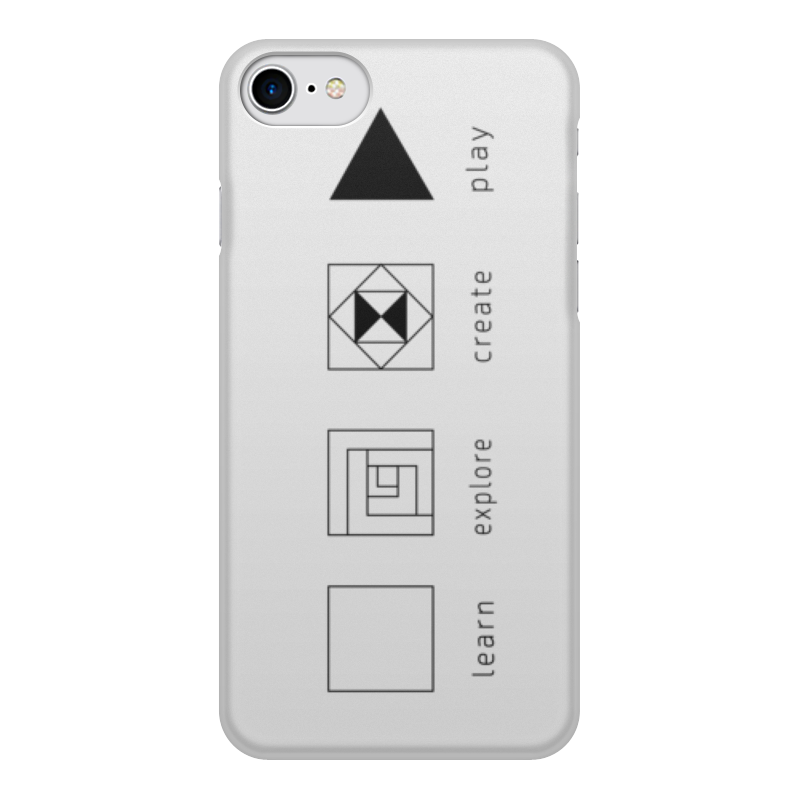 Printio Чехол для iPhone 7, объёмная печать Творческий процесс матовый soft touch силиконовый чехол на xiaomi mi play сяоми ми плей с 3d принтом allergy w черный