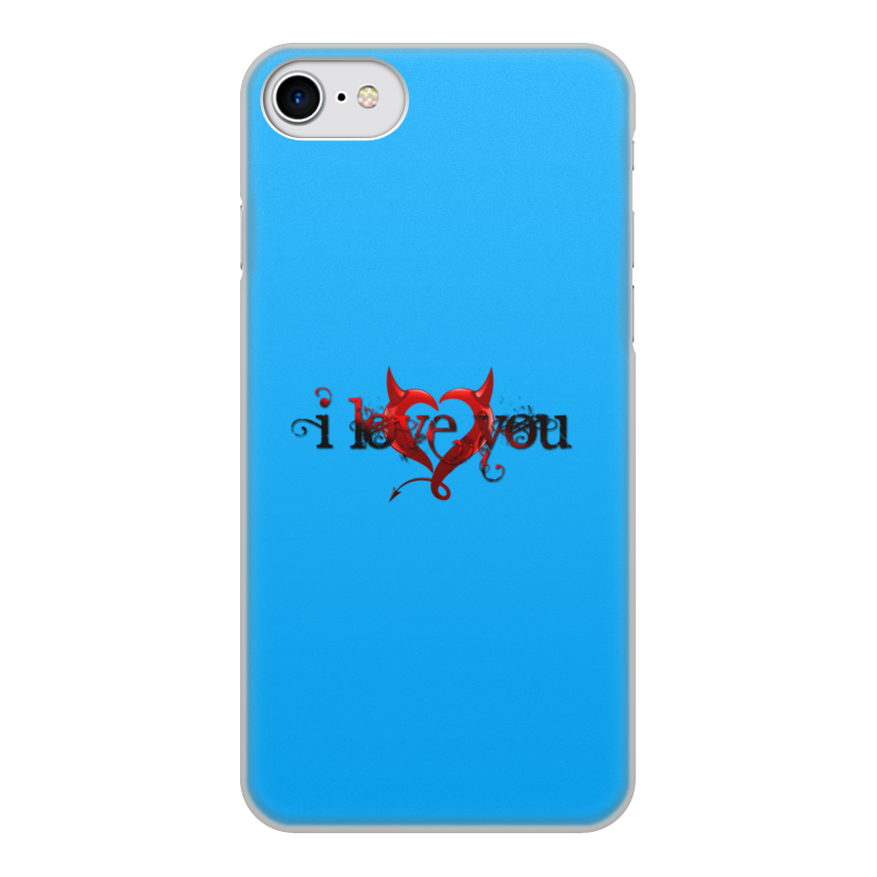 Printio Чехол для iPhone 7, объёмная печать i love you