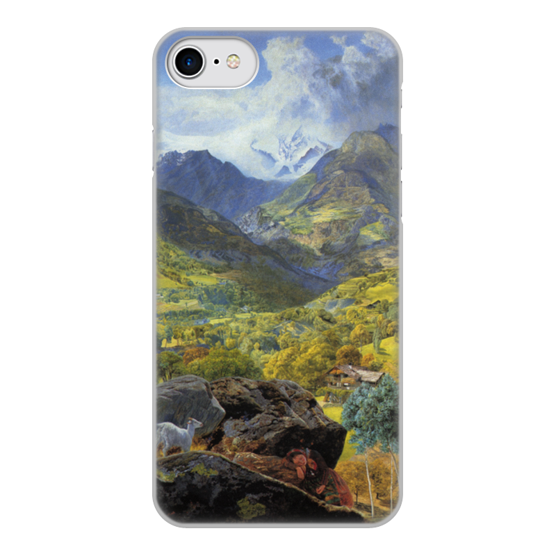 Printio Чехол для iPhone 7, объёмная печать Валле-д’аоста (картина джона бретта) цена и фото