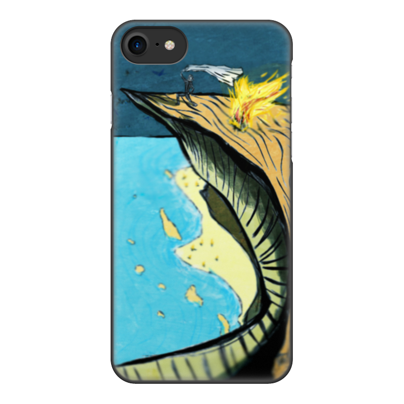 Printio Чехол для iPhone 7, объёмная печать Sea and rocks