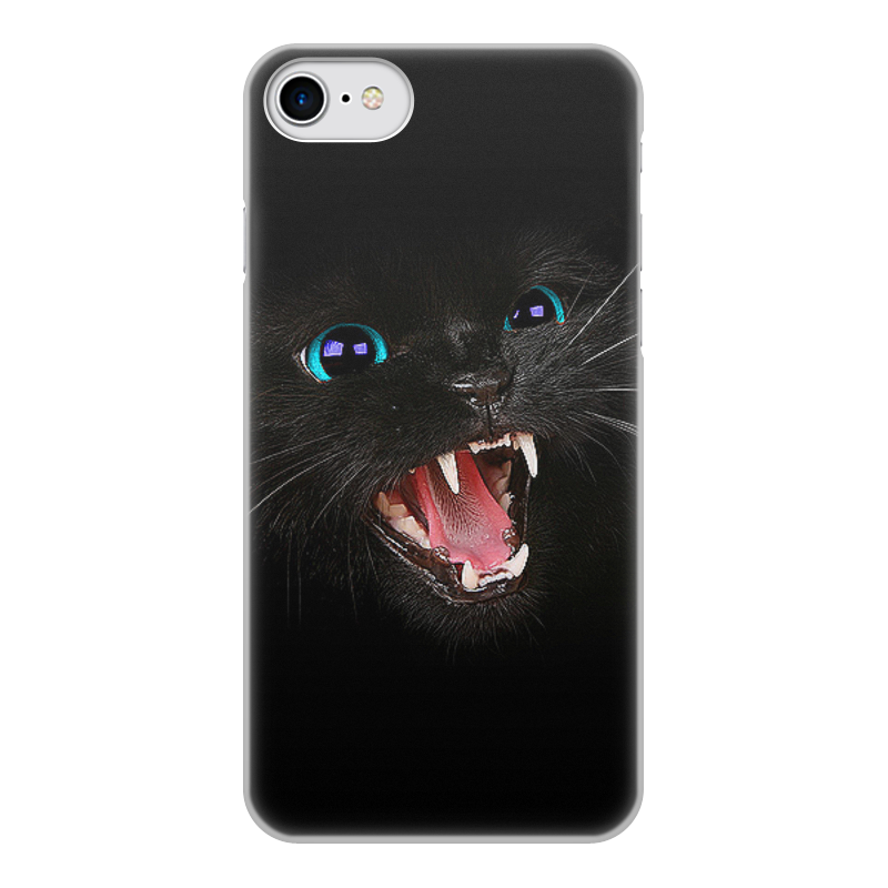 Printio Чехол для iPhone 7, объёмная печать Черная кошка printio чехол для iphone 7 plus объёмная печать черная кошка
