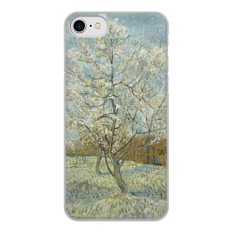 Printio Чехол для iPhone 7, объёмная печать Персиковое дерево в цвету (ван гог)