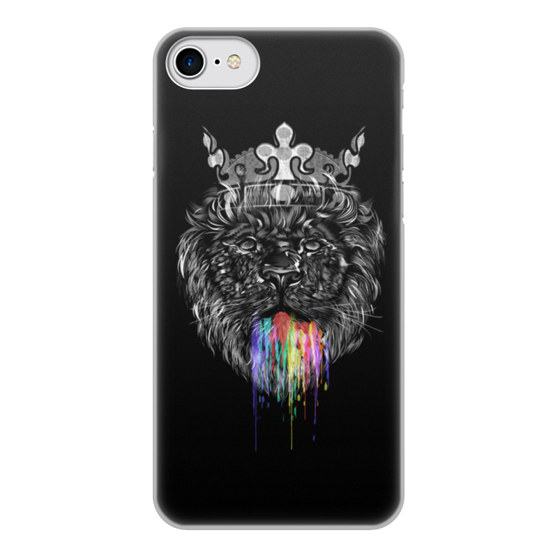 Printio Чехол для iPhone 7, объёмная печать Радужный лев printio чехол для iphone 6 объёмная печать радужный лев