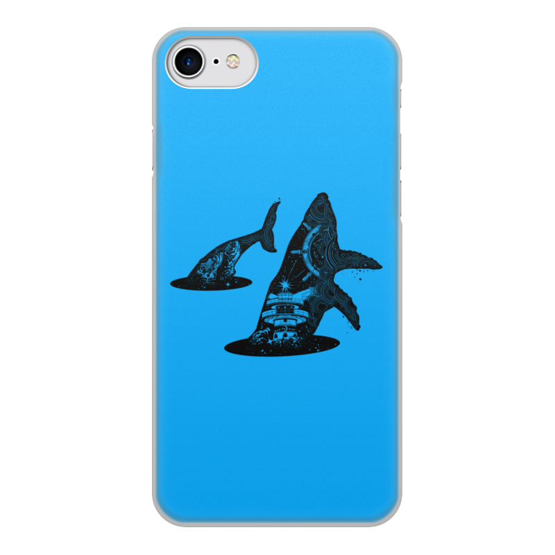 Printio Чехол для iPhone 7, объёмная печать Кит и море printio чехол для iphone 7 объёмная печать кит и краски