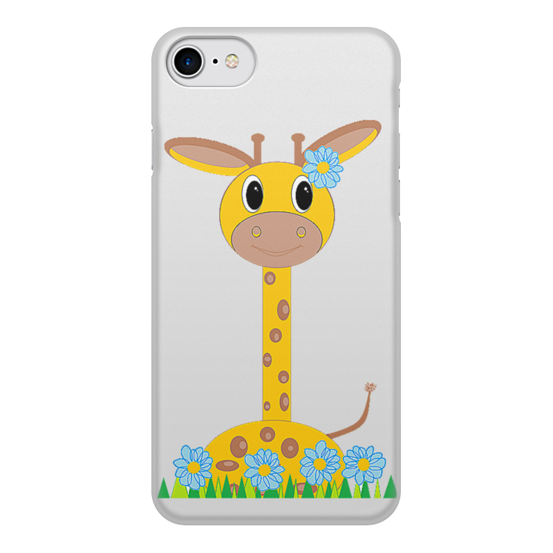 Printio Чехол для iPhone 7, объёмная печать Жираф printio чехол для iphone 8 объёмная печать жираф с розой