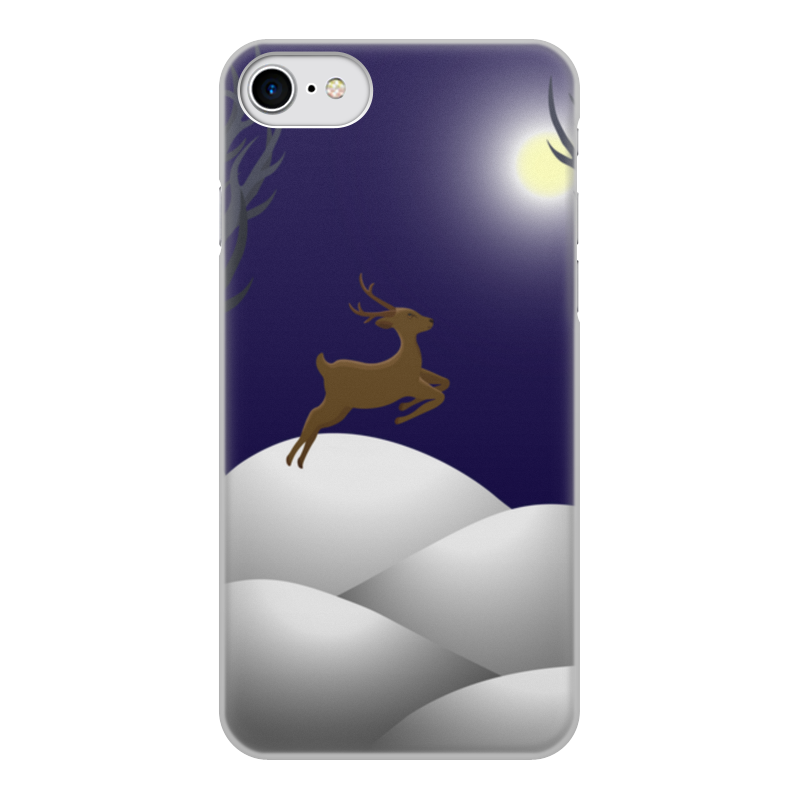 Printio Чехол для iPhone 7, объёмная печать Олени в лесу