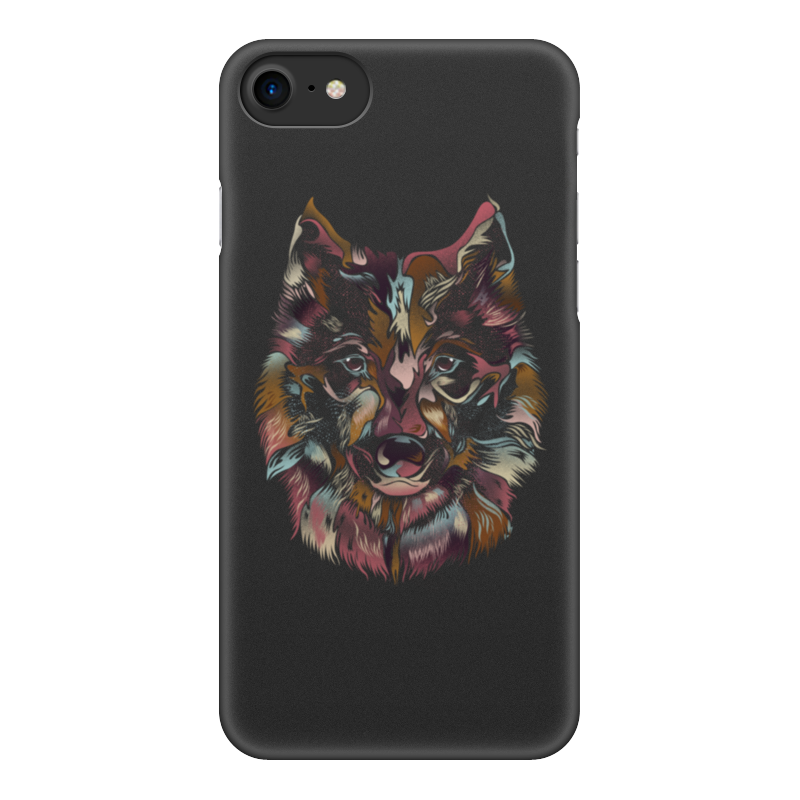 Printio Чехол для iPhone 7, объёмная печать Пёстрый волк printio чехол для iphone 7 объёмная печать пёстрый кот