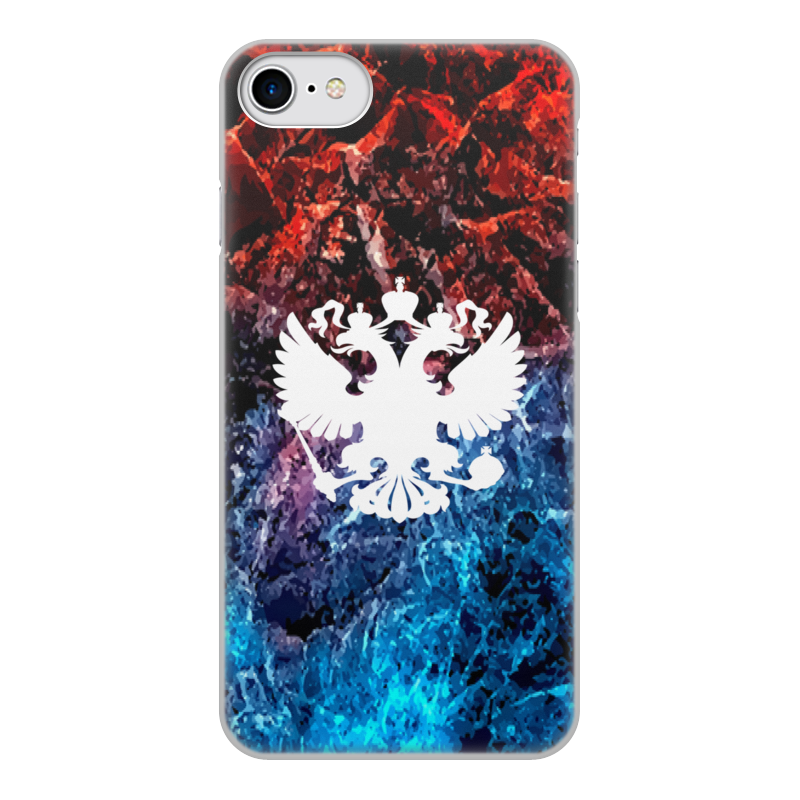 Printio Чехол для iPhone 7, объёмная печать Флаг россии