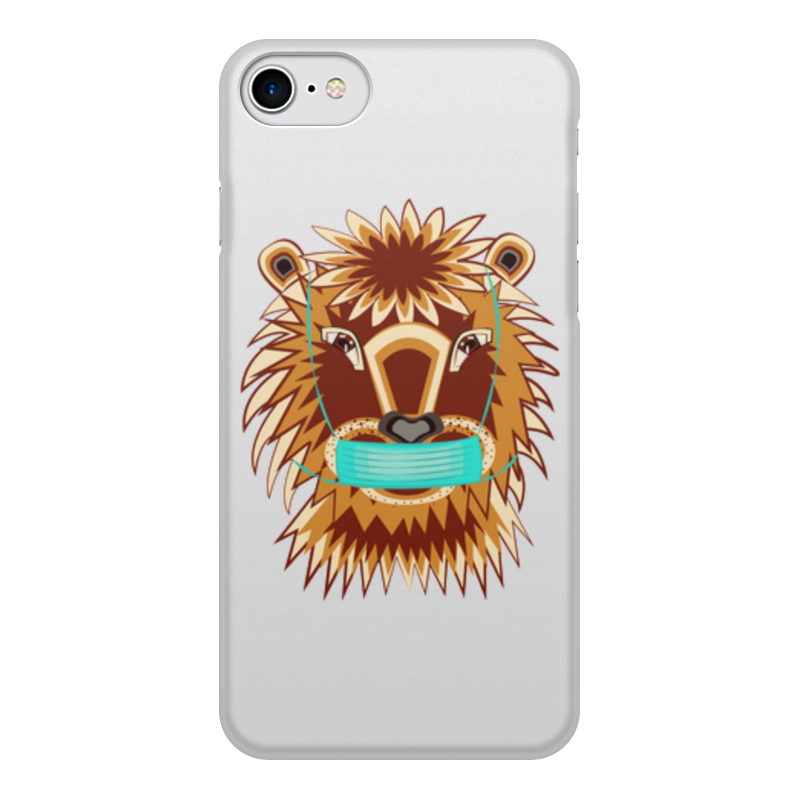 Printio Чехол для iPhone 7, объёмная печать Лев в маске printio чехол для iphone 7 объёмная печать расписной лев