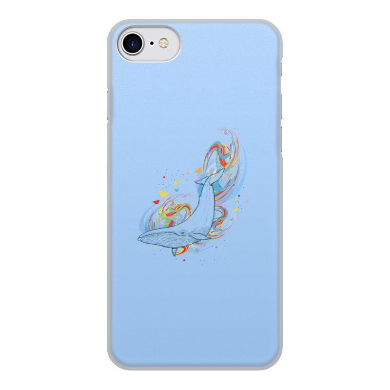 Printio Чехол для iPhone 7, объёмная печать Кит и волны printio чехол для iphone 7 объёмная печать кит и краски