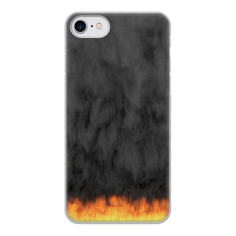 Printio Чехол для iPhone 7, объёмная печать Пламя и дым