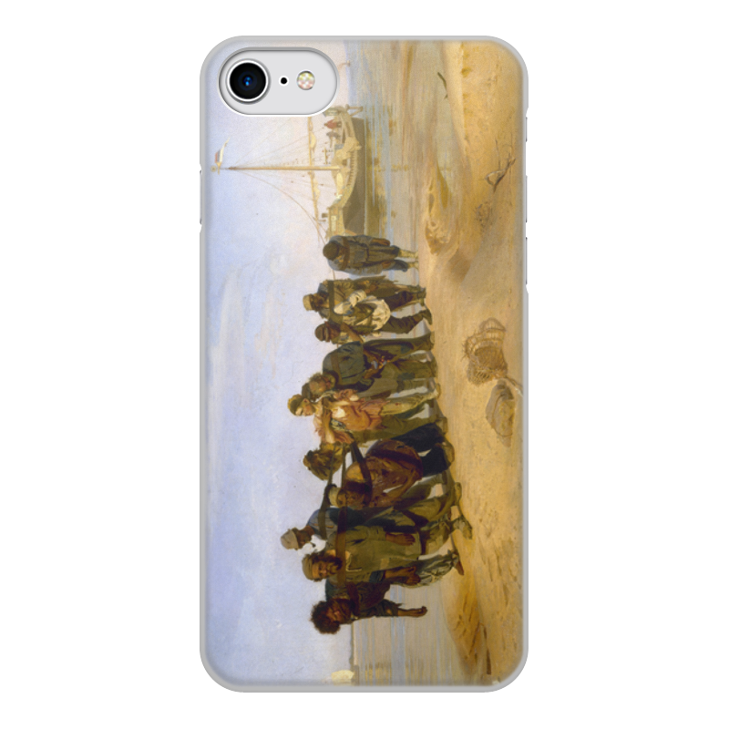 цена Printio Чехол для iPhone 7, объёмная печать Бурлаки на волге (картина ильи репина)
