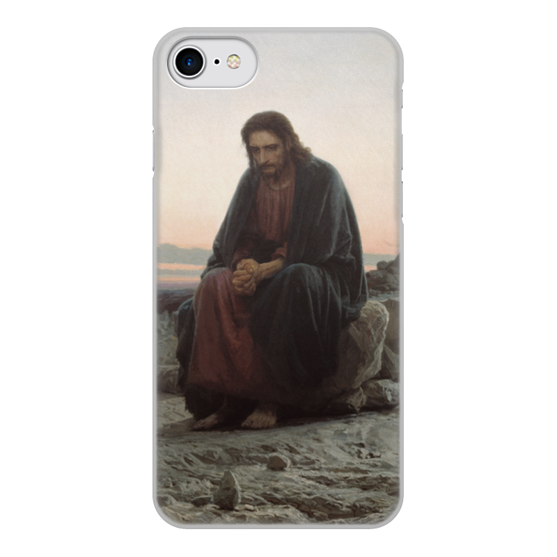 Printio Чехол для iPhone 7, объёмная печать Христос в пустыне (картина крамского) printio чехол для iphone 8 plus объёмная печать христос в пустыне картина крамского