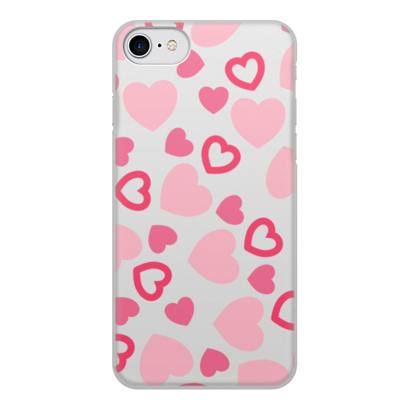 Printio Чехол для iPhone 7, объёмная печать Сердечный чехол mypads змея в розовых цветах женский для iphone 14 6 1 задняя панель накладка бампер