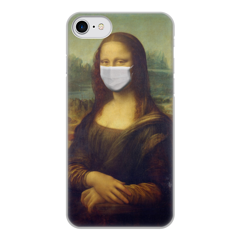 Printio Чехол для iPhone 7, объёмная печать Мона лиза в маске printio чехол для iphone 6 plus объёмная печать мона лиза в маске