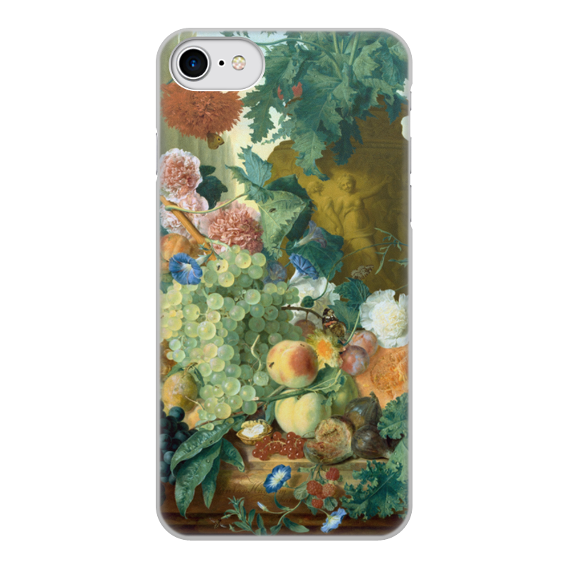 Printio Чехол для iPhone 7, объёмная печать Фрукты и цветы (ян ван хёйсум)