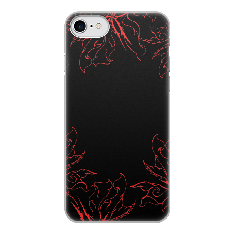 Printio Чехол для iPhone 7, объёмная печать Огненные цветы