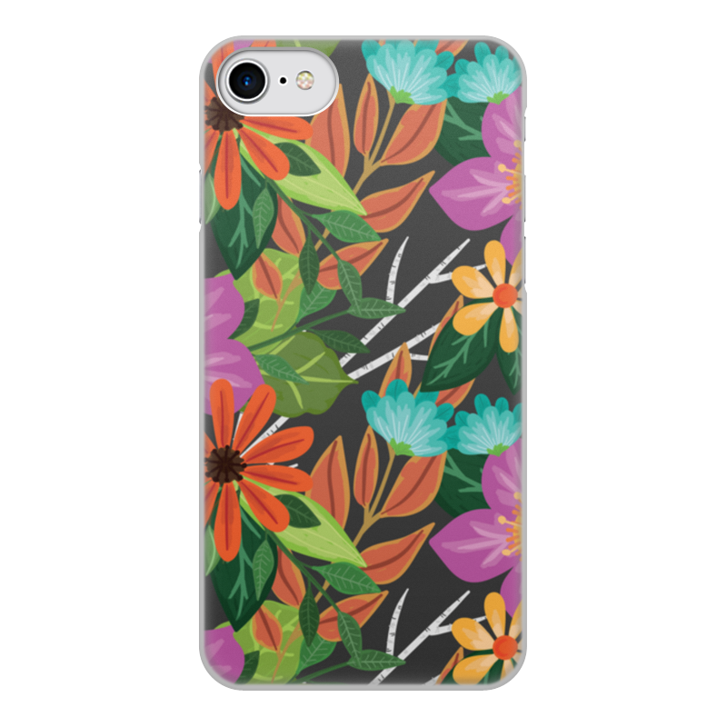 Printio Чехол для iPhone 7, объёмная печать Flowers