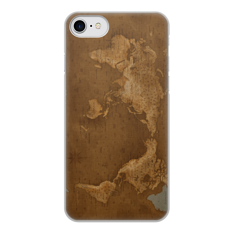 Printio Чехол для iPhone 7, объёмная печать Карта мира
