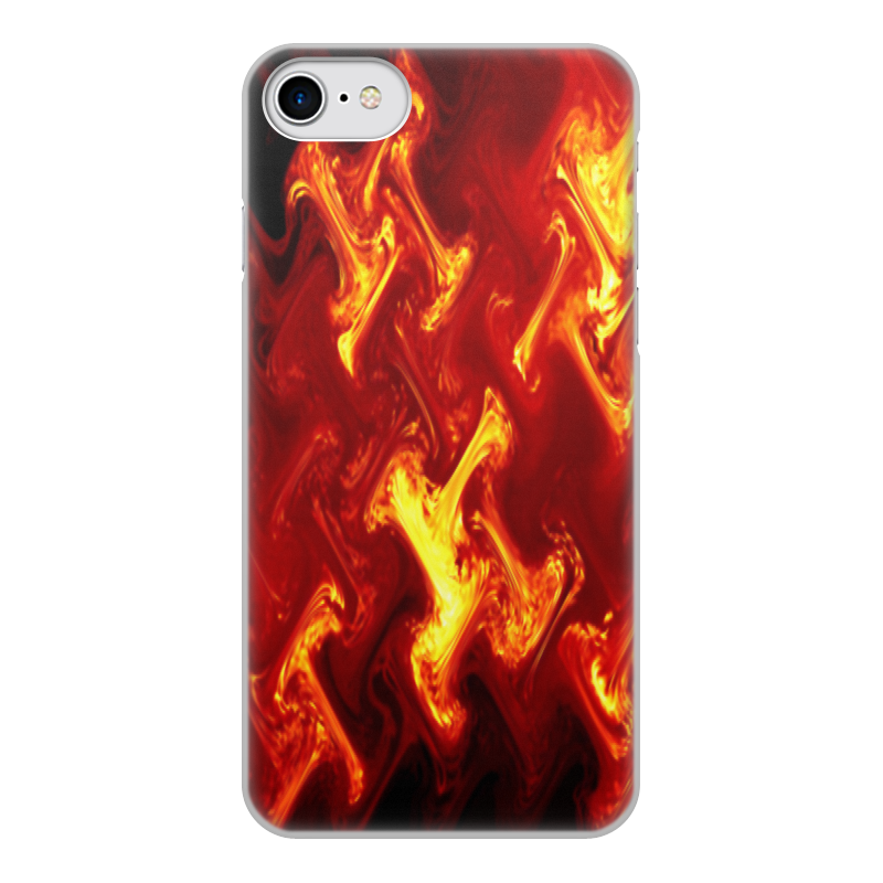 Printio Чехол для iPhone 7, объёмная печать Огненный узор