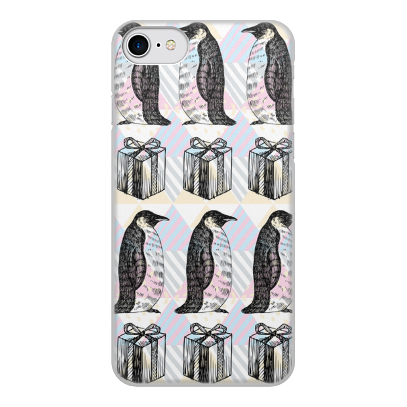 Printio Чехол для iPhone 7, объёмная печать Пингвины силиконовый чехол на realme 7i пингвины для реалми 7 и