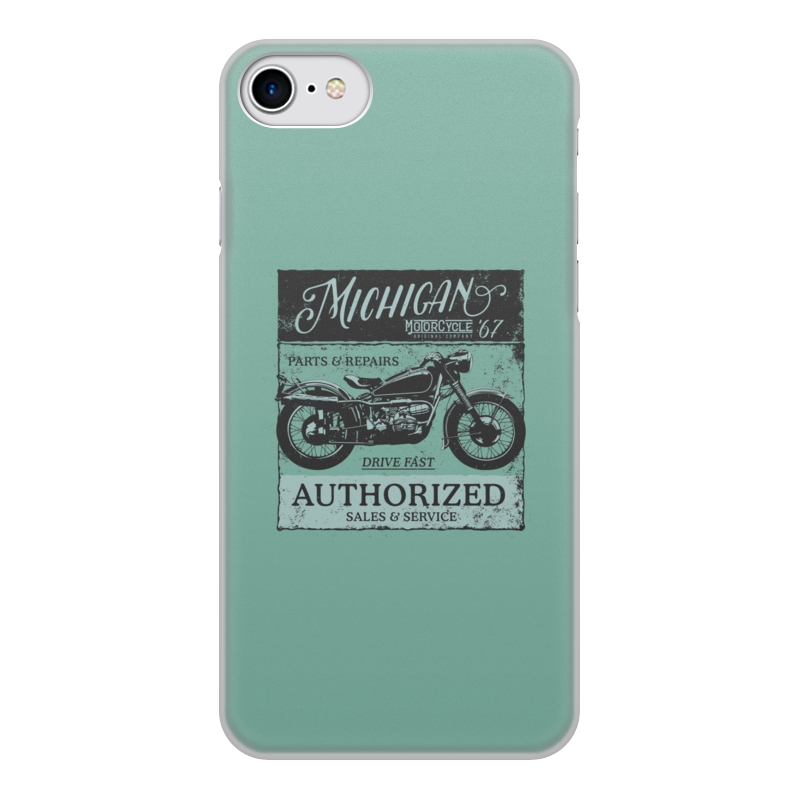 Printio Чехол для iPhone 7, объёмная печать michigan motorcycles 67