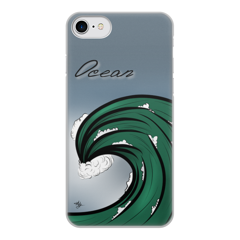 Printio Чехол для iPhone 7, объёмная печать Волна силиконовый чехол на oneplus 5t волна для ванплас 5т