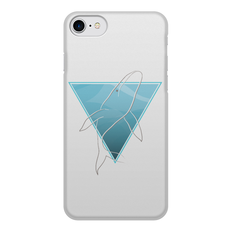 Printio Чехол для iPhone 7, объёмная печать Кит в морском треугольнике printio подушка 40×40 см с полной запечаткой кит в морском треугольнике