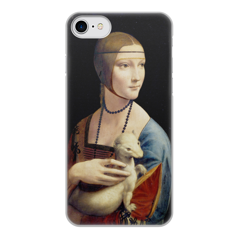 Printio Чехол для iPhone 7, объёмная печать Дама с горностаем (леонардо да винчи)