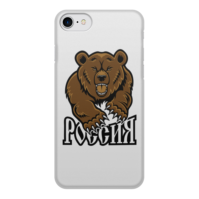 цена Printio Чехол для iPhone 7, объёмная печать Медведь. символика