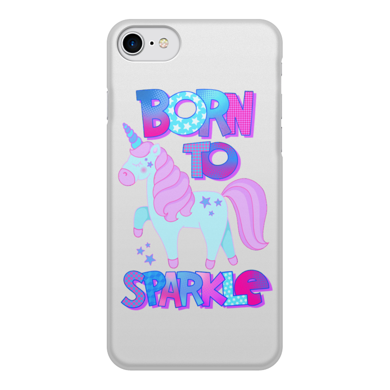 цена Printio Чехол для iPhone 7, объёмная печать born to sparkle