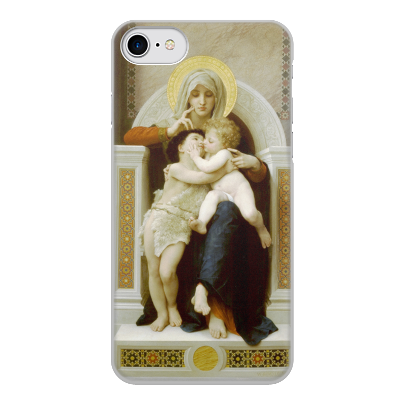 Printio Чехол для iPhone 7, объёмная печать Мадонна, иисус и иоанн креститель