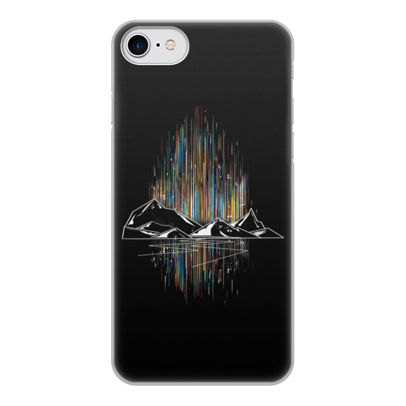 Printio Чехол для iPhone 7, объёмная печать Неоновые горы силиконовый чехол на vivo iqoo 7 горы для виво икуоо 7