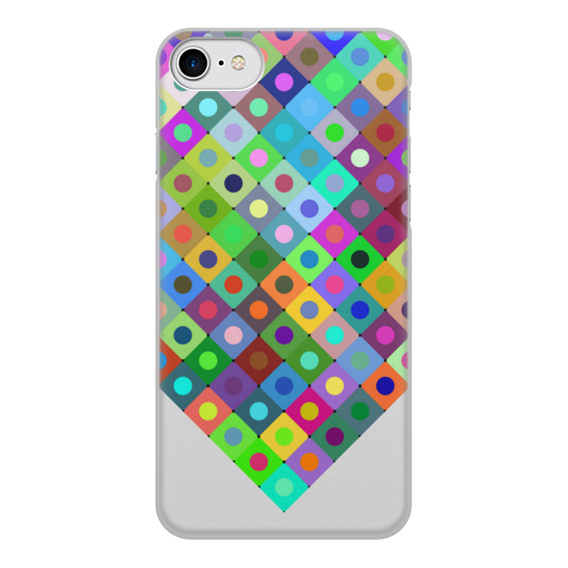 Printio Чехол для iPhone 7, объёмная печать Круги и квадраты printio чехол для iphone 8 plus объёмная печать цветные круги