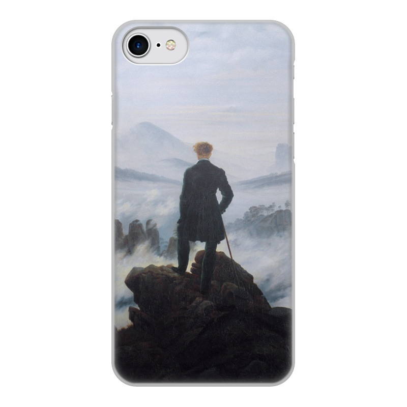 Printio Чехол для iPhone 7, объёмная печать Странник над морем тумана