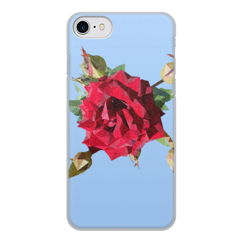 Printio Чехол для iPhone 7, объёмная печать Rose low poly vector printio чехол для iphone 7 объёмная печать красная королева