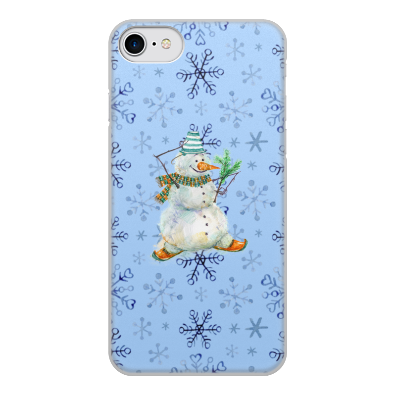 Printio Чехол для iPhone 7, объёмная печать Снеговик printio чехол для iphone 7 объёмная печать милый снеговик