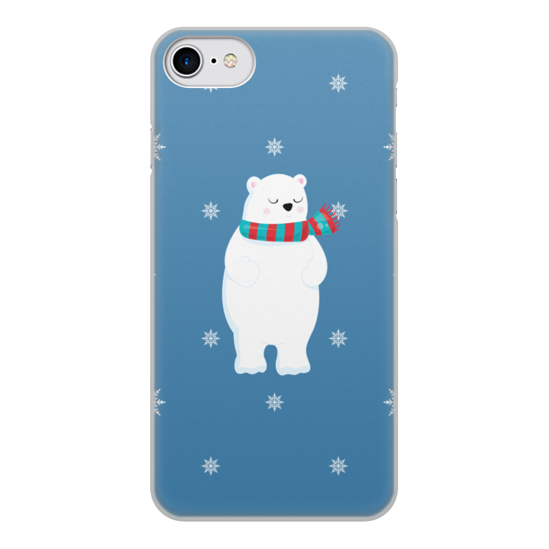 Printio Чехол для iPhone 7, объёмная печать Белый медведь