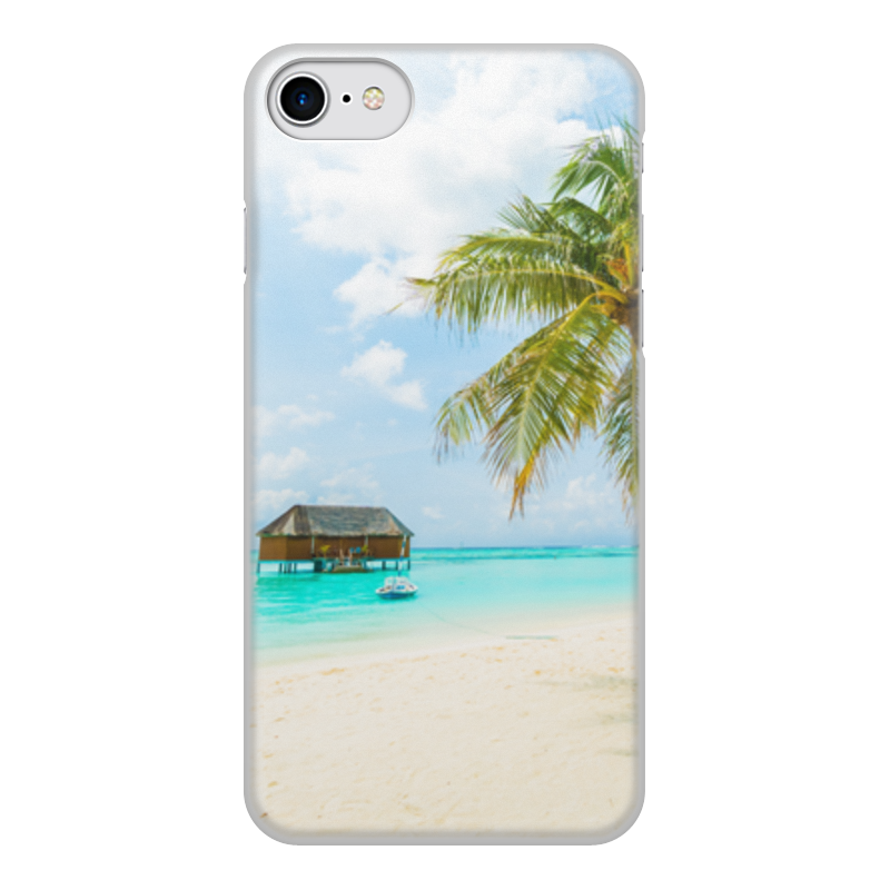 Printio Чехол для iPhone 7, объёмная печать Морской пляж