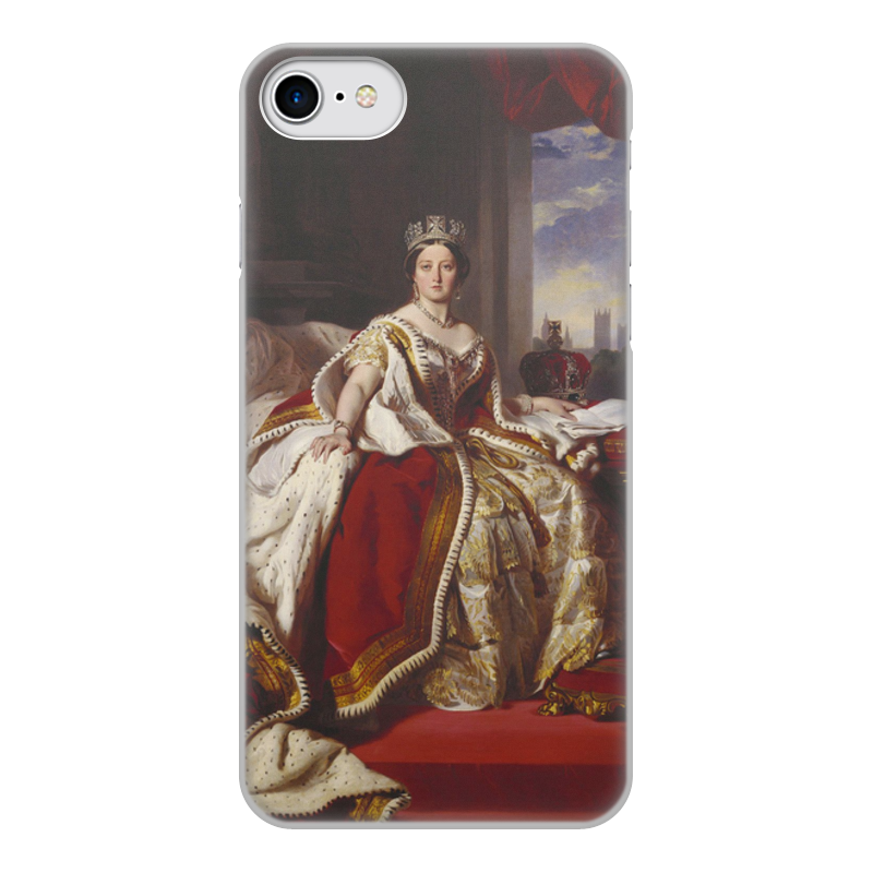 Printio Чехол для iPhone 7, объёмная печать Портрет королевы великобритании виктории printio чехол для iphone x xs объёмная печать портрет королевы великобритании виктории
