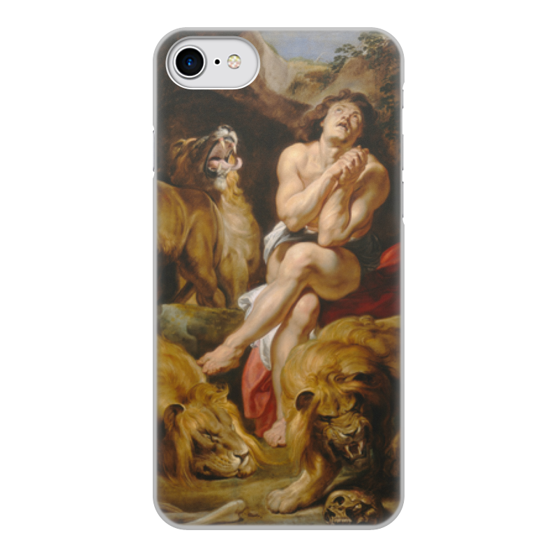 Printio Чехол для iPhone 7, объёмная печать Даниил в яме со львами (картина рубенса)