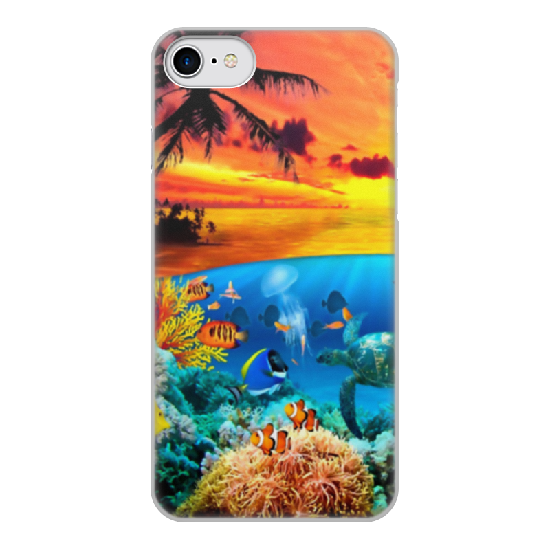 Printio Чехол для iPhone 7, объёмная печать морской риф